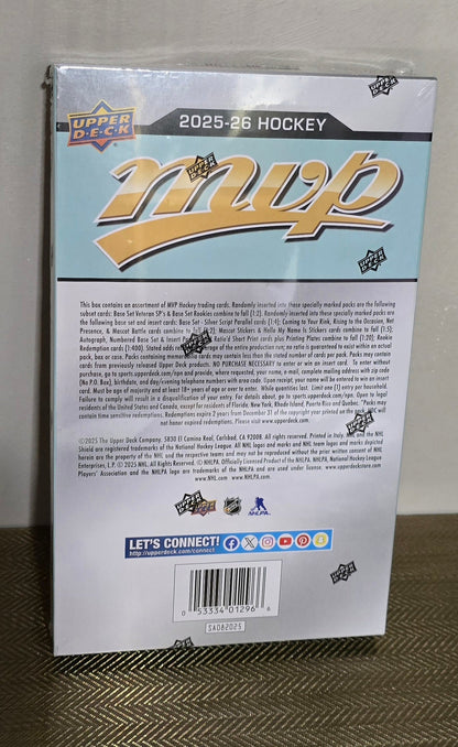 2025-26 Upper Deck MVP  Cartes Hockey NHL Hobby Box Upper Deck