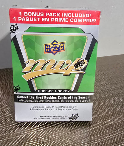 2025-26 Upper Deck MVP  Cartes Hockey NHL Blaster Box Upper Deck