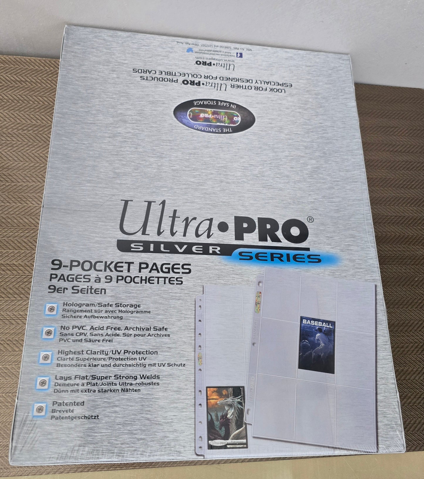 100 Feuilles de classeur Silver - Ultra Pro ULTRA PRO