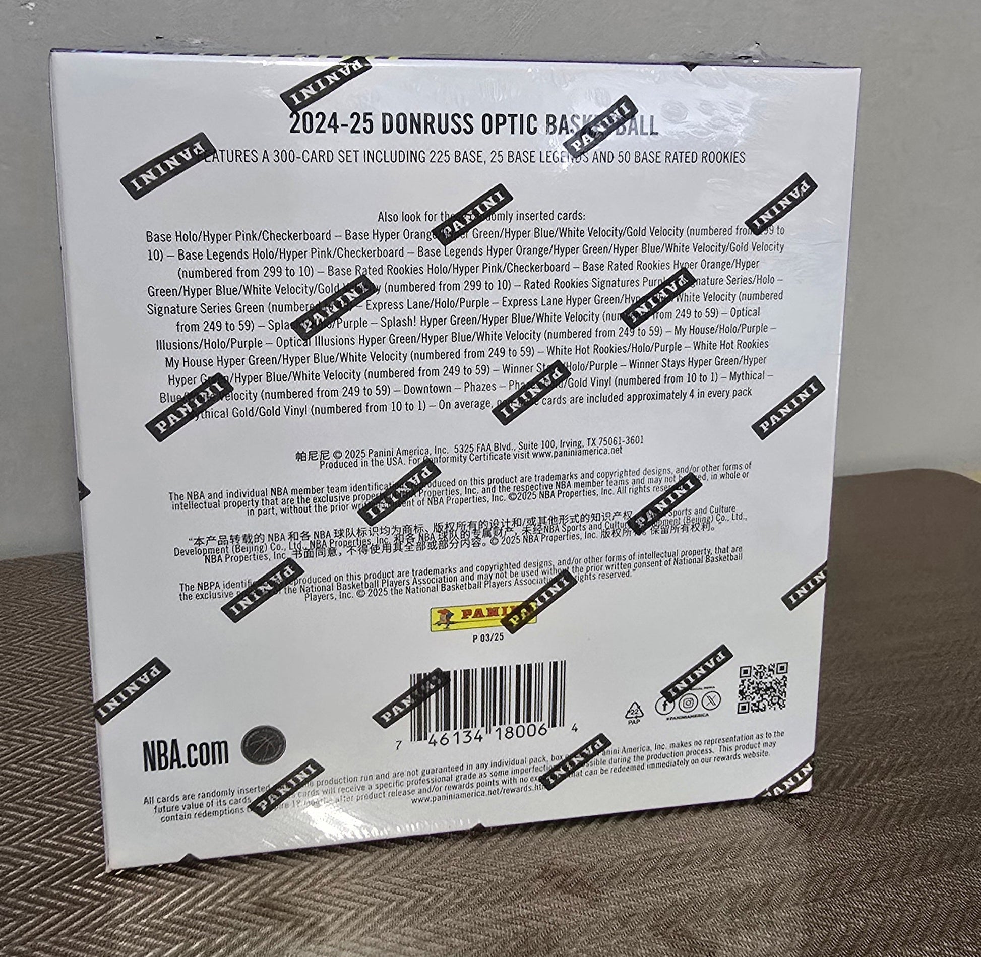 2024-25 Panini Donruss Optic Cartes Basketball NBA Méga Box Panini
