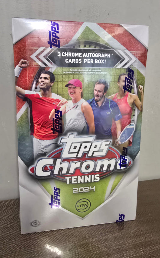 2024 Topps Chrome Cartes Tennis Hobby Box Topps