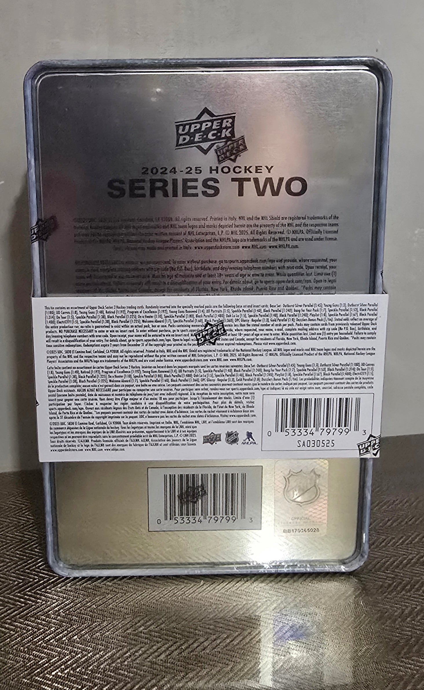 2024-25 Upper Deck Series 2 Tin Cartes Hockey NHL Upper Deck