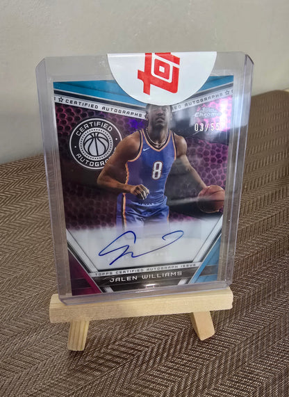 2024-25 Topps Chrome NBA - JALEN WILLIAMS - Carte autographe numérotée #3/55 Topps