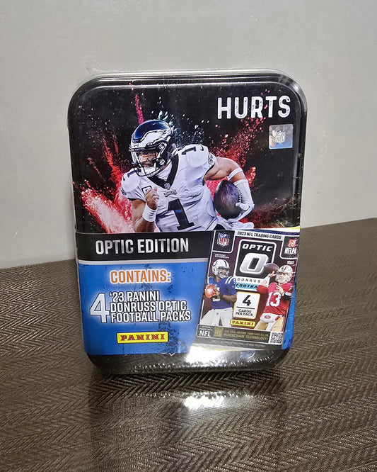 2024 NFL Jalen Hurts Champion Cartes Football US Collection Optic Edition MJH Collector Tin MJ HOLDING