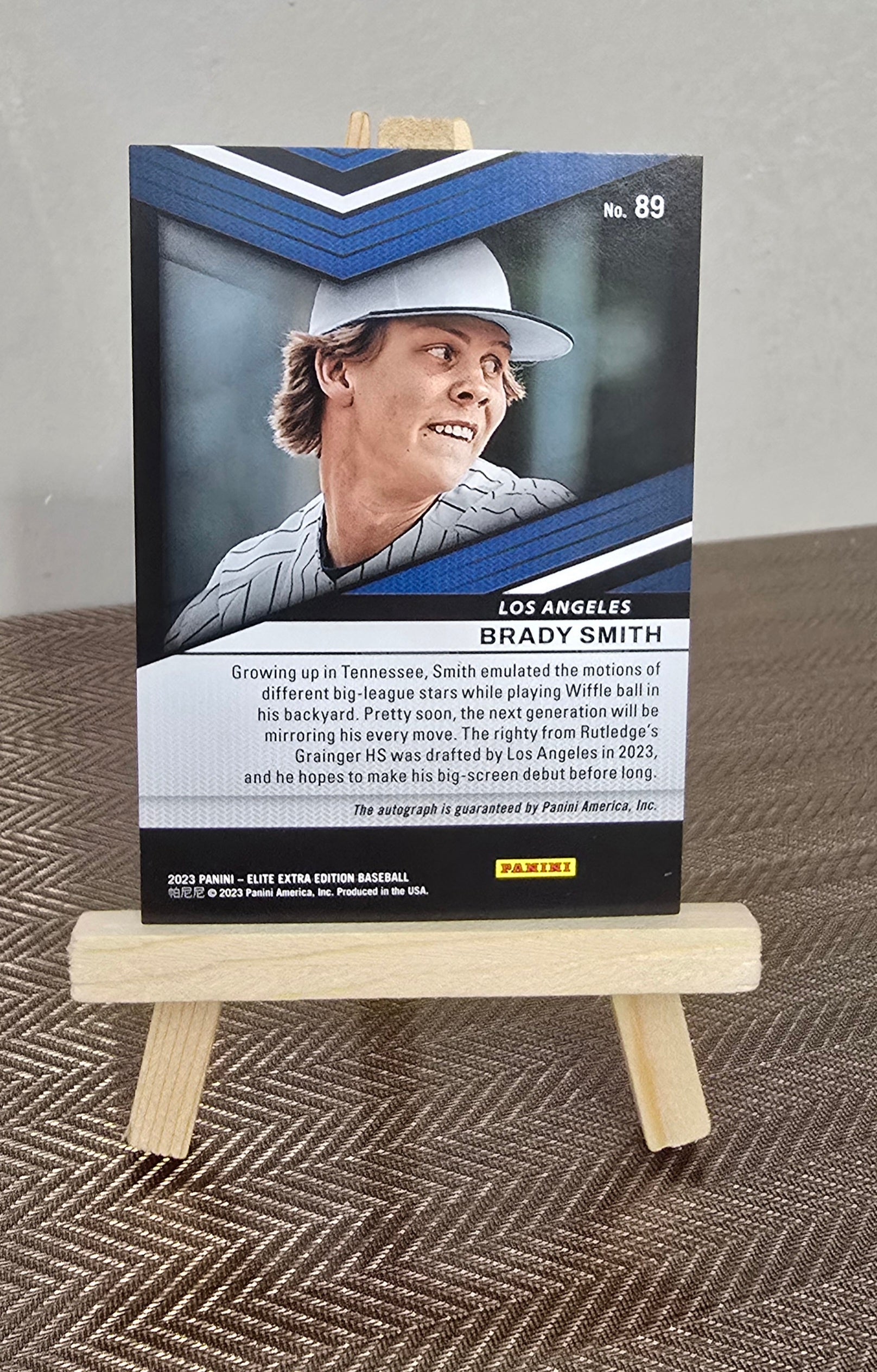 Carte Autographe collection Baseball MLB BRADY SMITH Panini