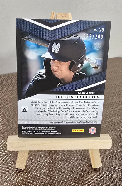 Carte Autographe numérotée #093/200 collection Baseball MLB COLTON LEDBETTER Panini