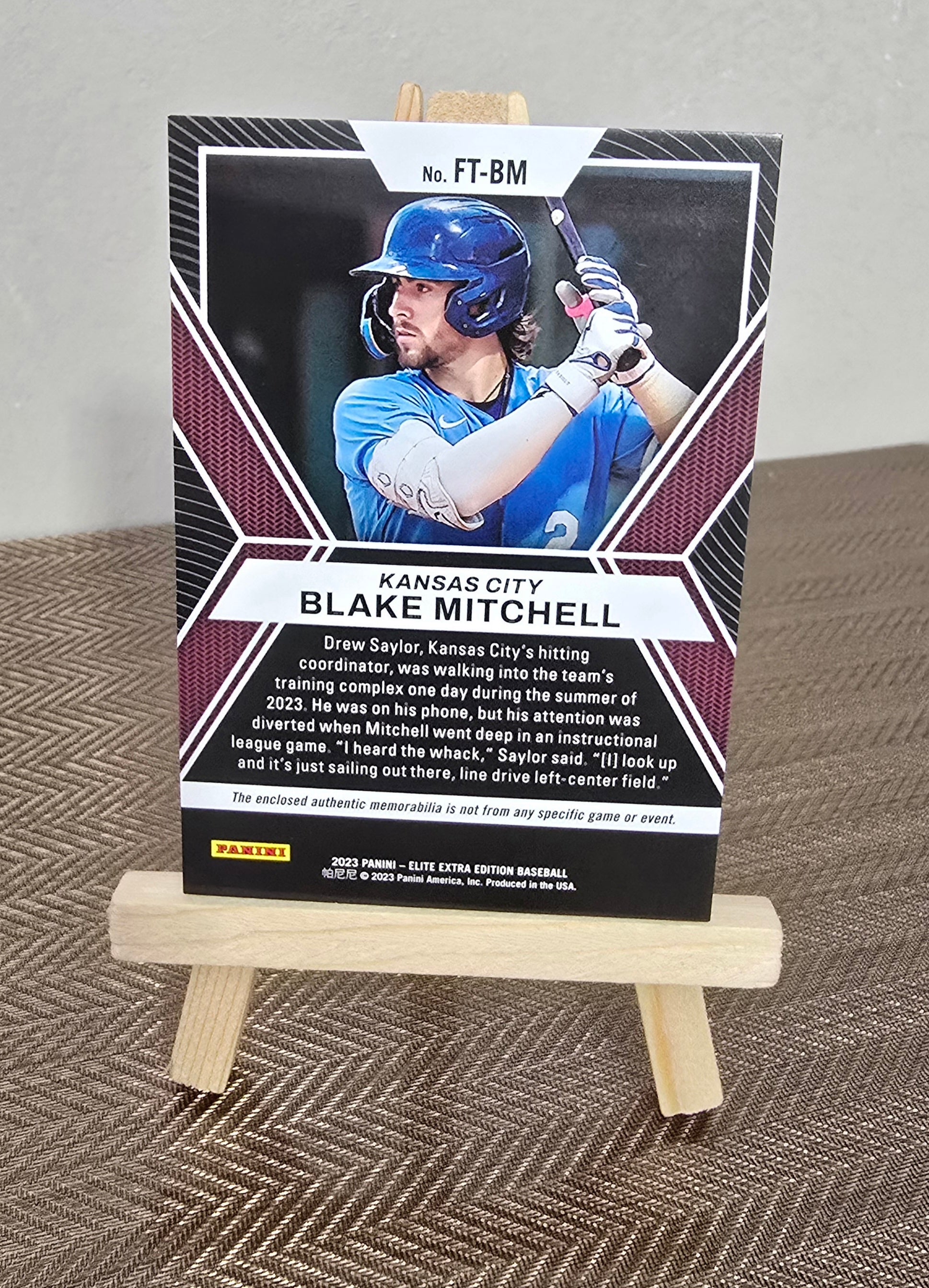 Carte Patch numérotée #192/199 collection Baseball MLB BLAKE MITCHELL Panini