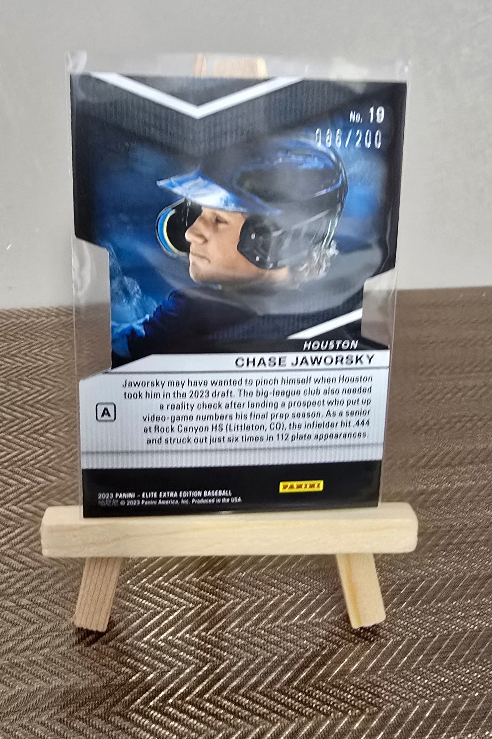 Carte numérotée #086/200 collection Baseball MLB CHASE JAWORSKY Panini