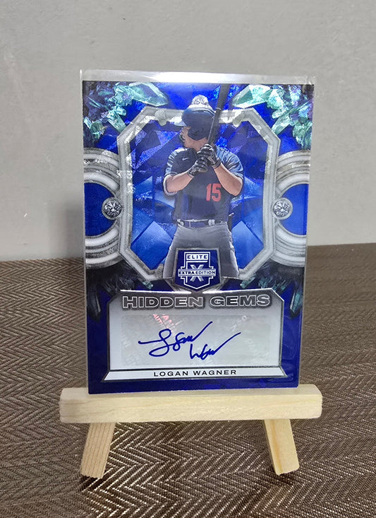 Carte autographe collection Baseball MLB LOGAN WAGNER Panini