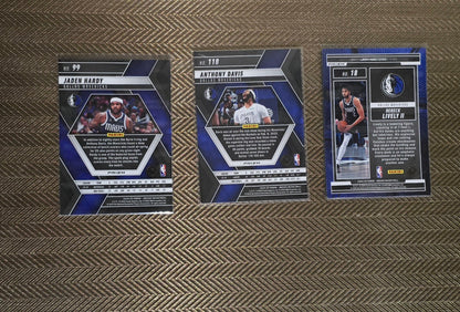 Lot 3 Cartes collection sport Basketball NBA Equipe MAVERICKS Panini