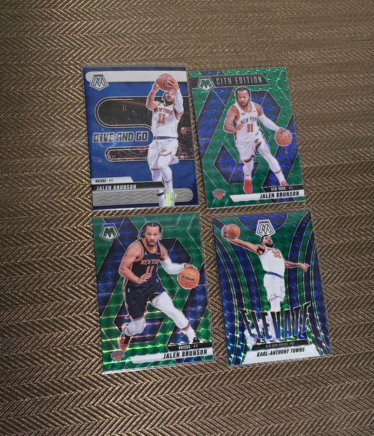 Lot 4 Cartes collection sport Basketball NBA Equipe KNICKS Panini