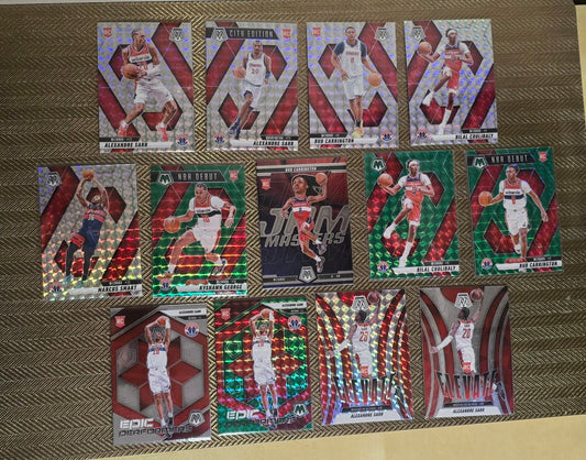 Lot 13 Cartes collection sport Basketball NBA Equipe WIZARDS Panini