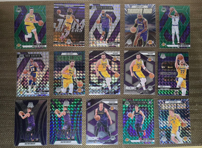 Lot 15 Cartes collection sport Basketball NBA Equipe LAKERS Panini
