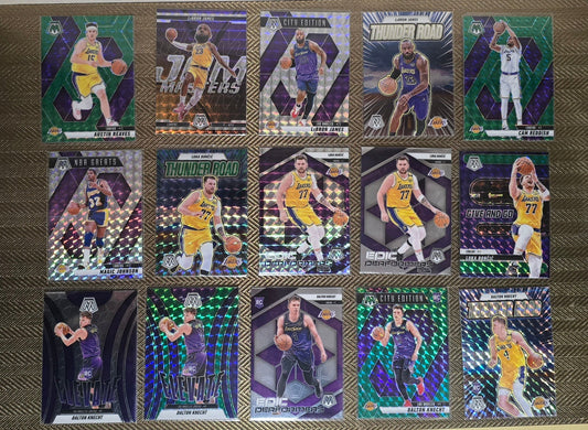 Lot 15 Cartes collection sport Basketball NBA Equipe LAKERS Panini
