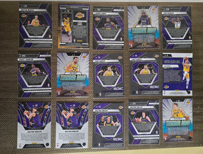 Lot 15 Cartes collection sport Basketball NBA Equipe LAKERS Panini