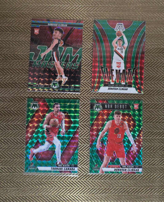 Lot 4 Cartes collection sport Basketball NBA Equipe PORTLAND Panini