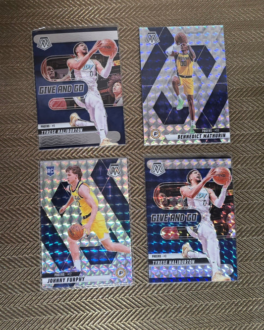 Lot 4 Cartes collection sport Basketball NBA Equipe INDIANA PACERS Panini