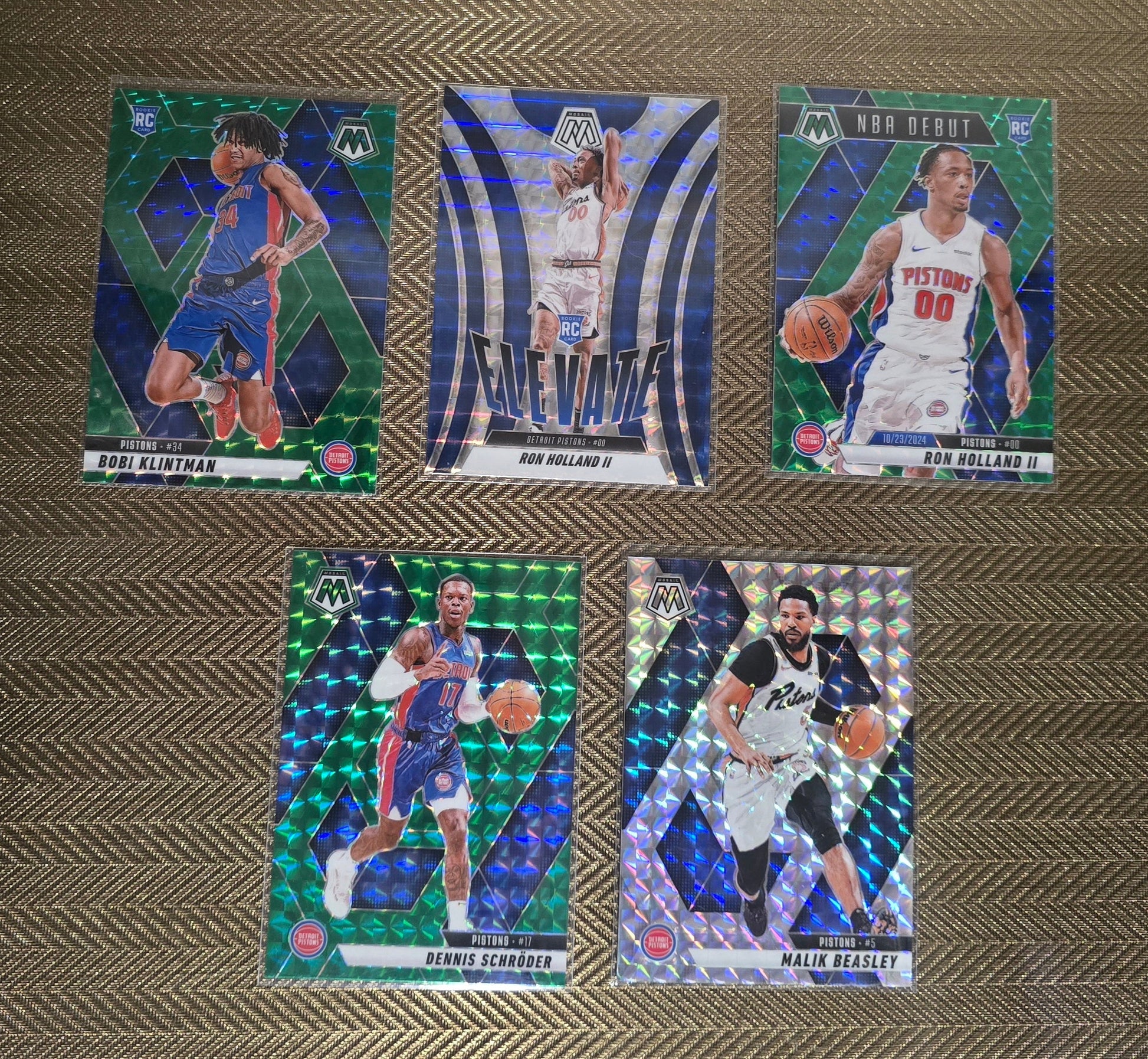 Lot 5 Cartes collection sport Basketball NBA Equipe DETROIT PISTONS Panini