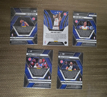 Lot 5 Cartes collection sport Basketball NBA Equipe DETROIT PISTONS Panini