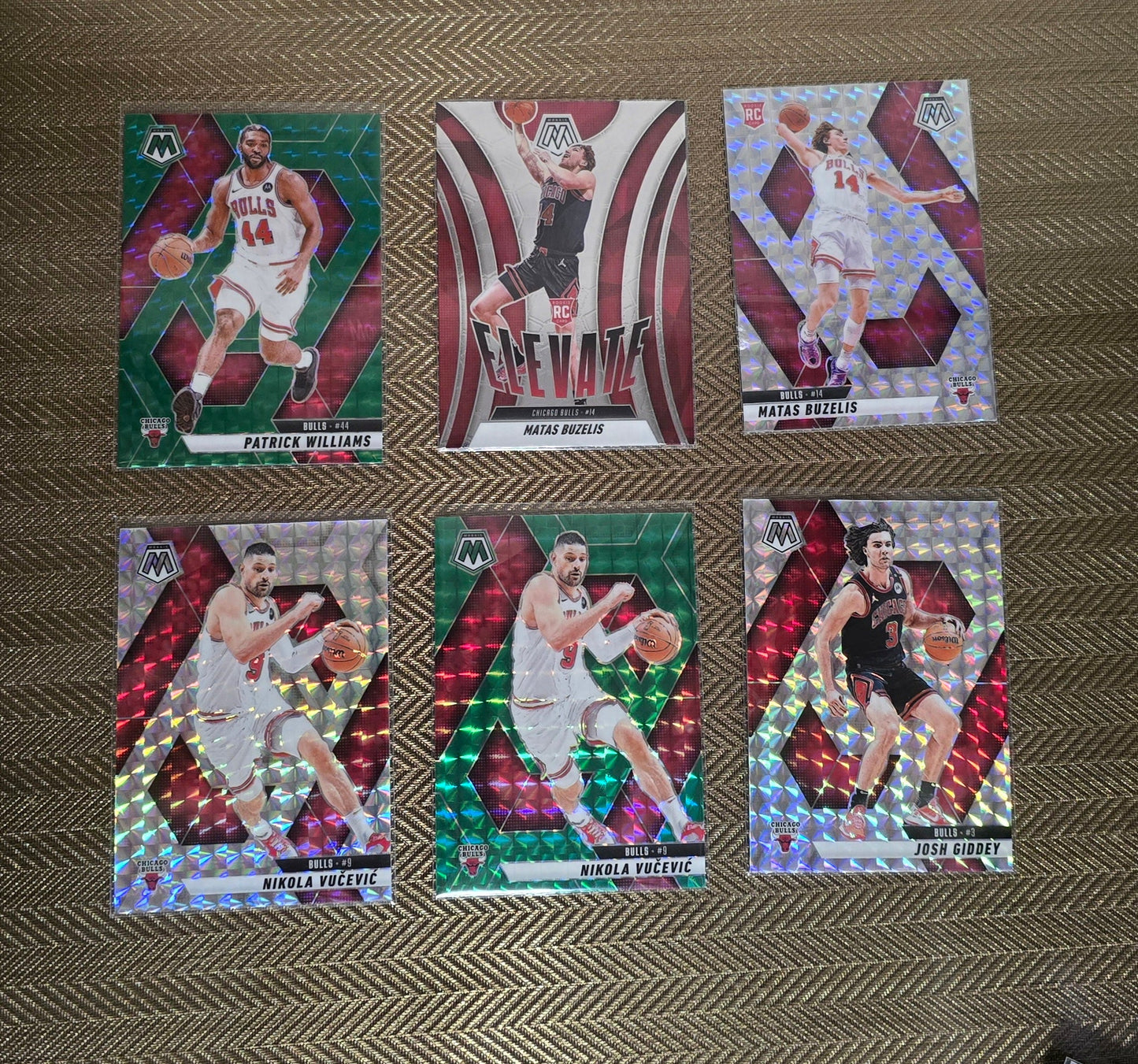 Lot 6 Cartes collection sport Basketball NBA Equipe CHICAGO BULLS Panini