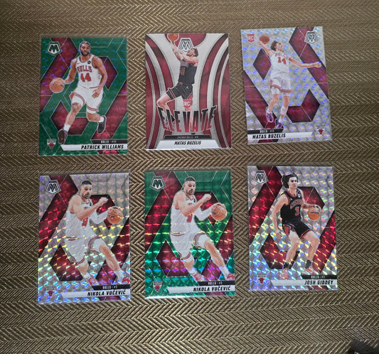 Lot 6 Cartes collection sport Basketball NBA Equipe CHICAGO BULLS Panini