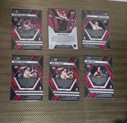 Lot 6 Cartes collection sport Basketball NBA Equipe CHICAGO BULLS Panini