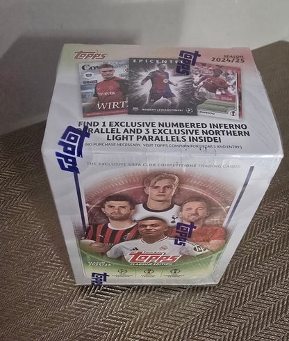 2024-25 Topps UEFA Club Competitions Cartes Foot Soccer Blaster Box Panini