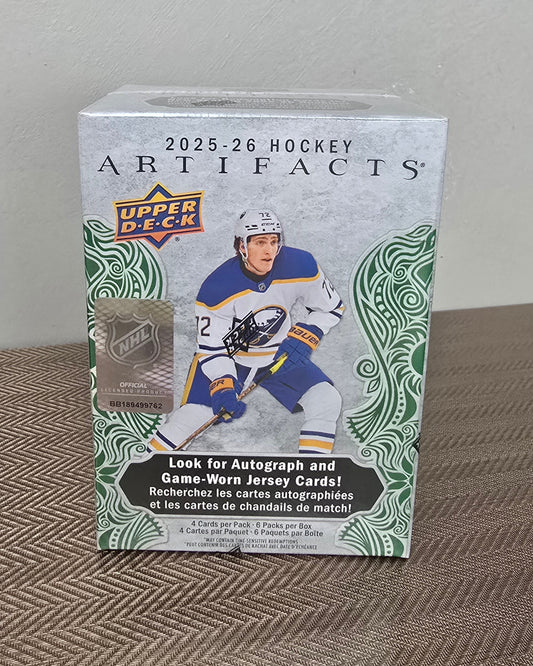 2025-26 Upper Deck Artifacts  Cartes Hockey NHL Blaster Box Upper Deck