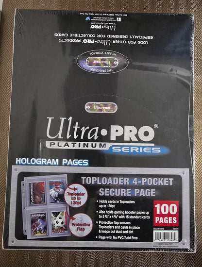 Feuille de classeur 4 Cases Toploaders - Ultra Pro Secure Platinum - à l'unité