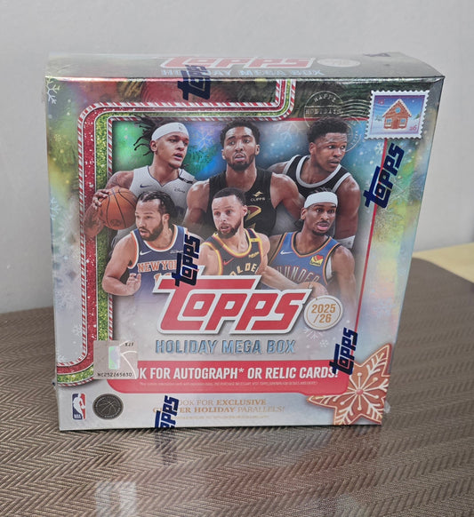 2025-26 Topps  Holiday Cartes Basketball NBA Méga Box
