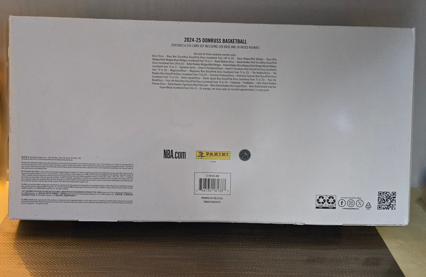 2024-25 Panini Donruss Cartes Basketball NBA Bundle Box