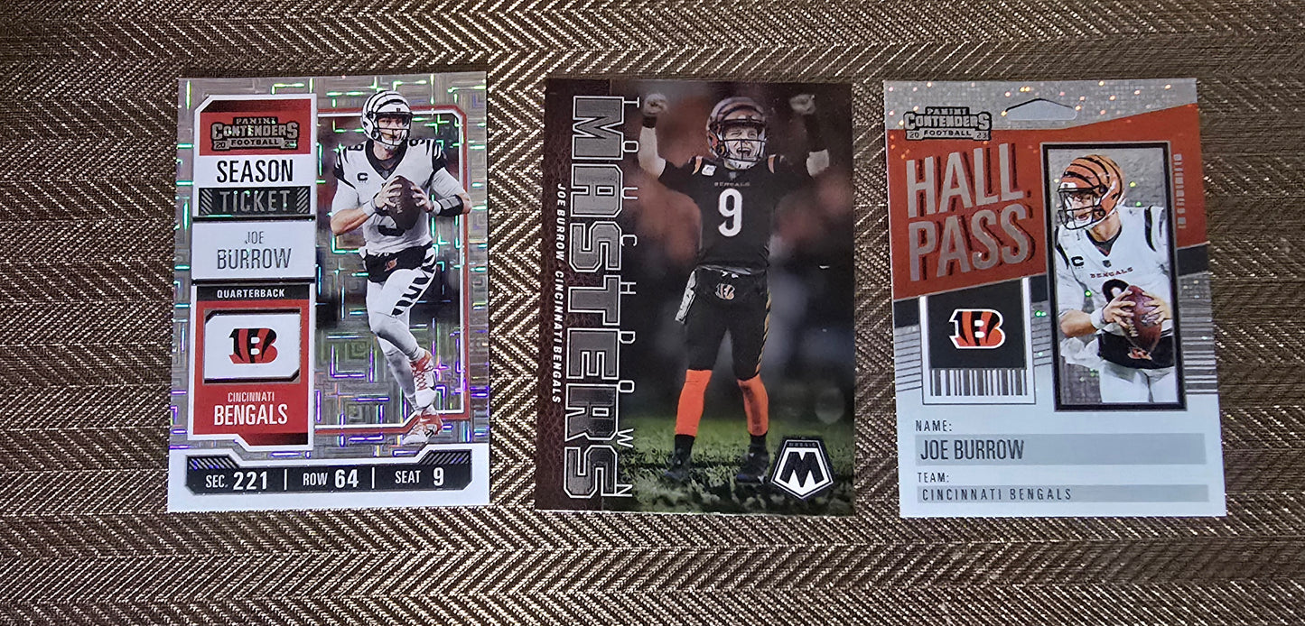 Lot 3 Cartes Football US NFL JOE BURROW