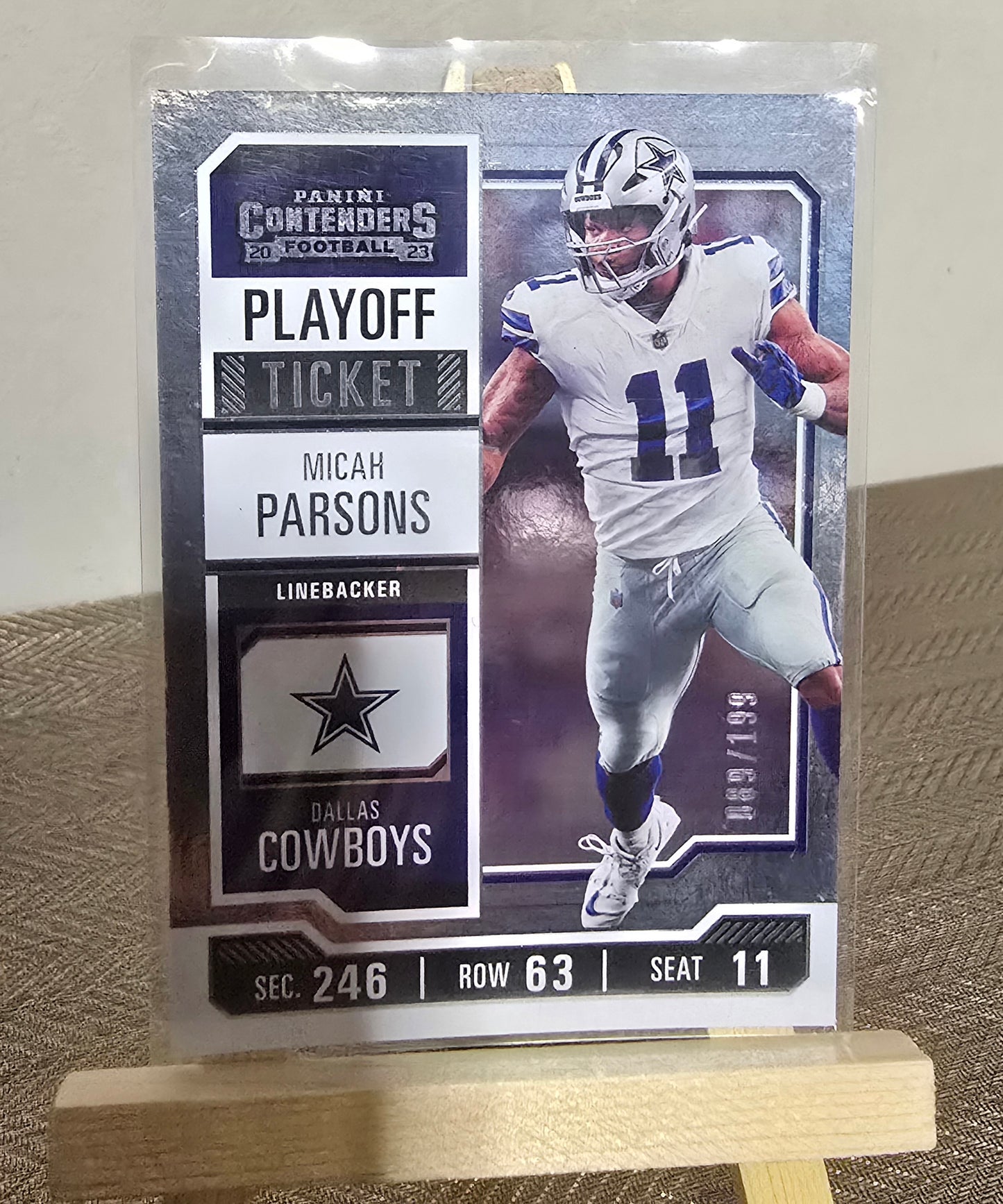 Lot 2 Cartes Football US NFL MICAH PARSONS (dont une numérotée /199)