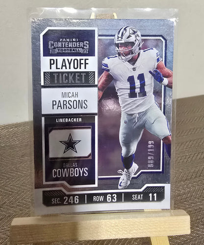 Lot 2 Cartes Football US NFL MICAH PARSONS (dont une numérotée /199)