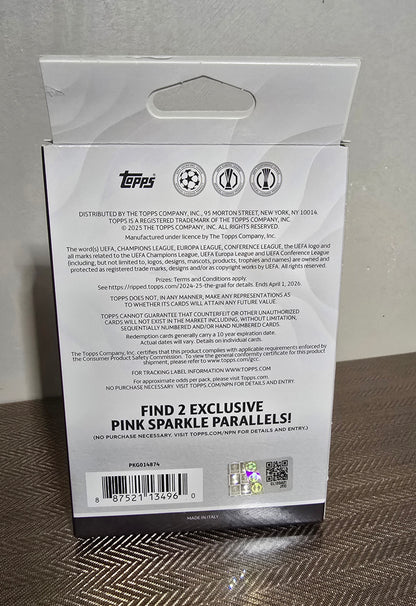 2024-25 Topps UEFA Club Competitions Cartes Foot Soccer Hanger Box