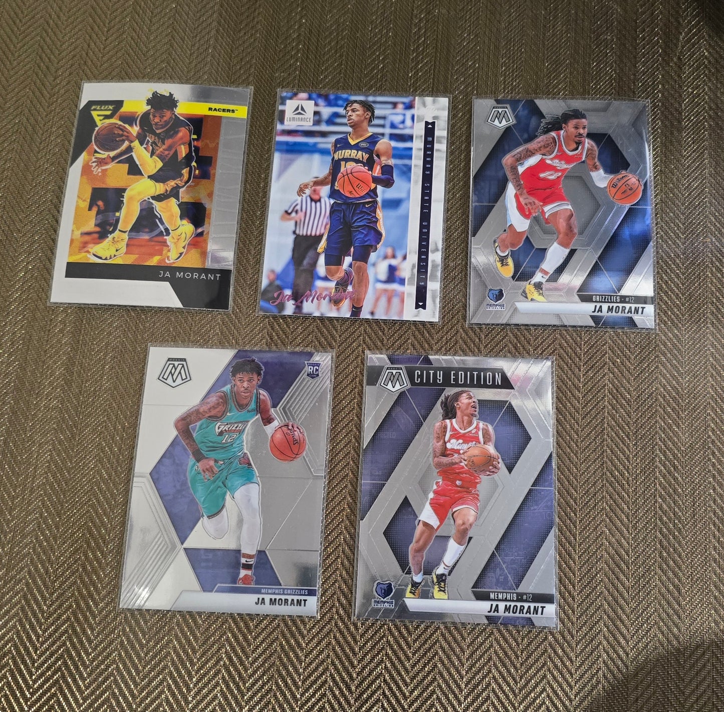Lot 5 Cartes collection sport Basketball JA MORANT
