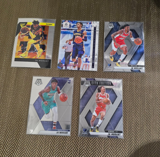 Lot 5 Cartes collection sport Basketball JA MORANT