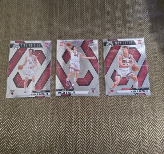 Lot 3 Cartes collection sport Basketball NBA MATAS BUZELIS