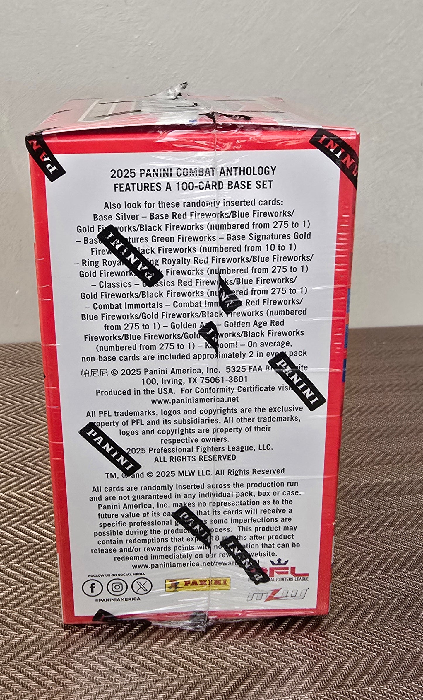 2025 Panini Combat Anthology Cartes Blaster Box