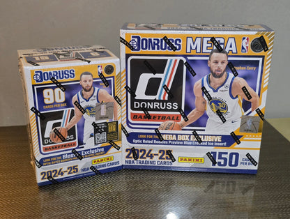 Lot 2 Boxes Cartes Basketball NBA 2024-25 Panini Donruss Blaster Box + Méga Box