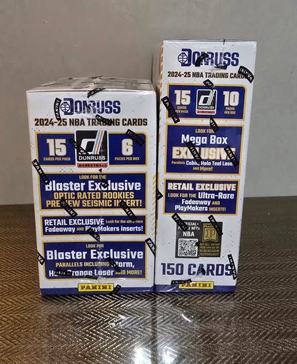 Lot 2 Boxes Cartes Basketball NBA 2024-25 Panini Donruss Blaster Box + Méga Box