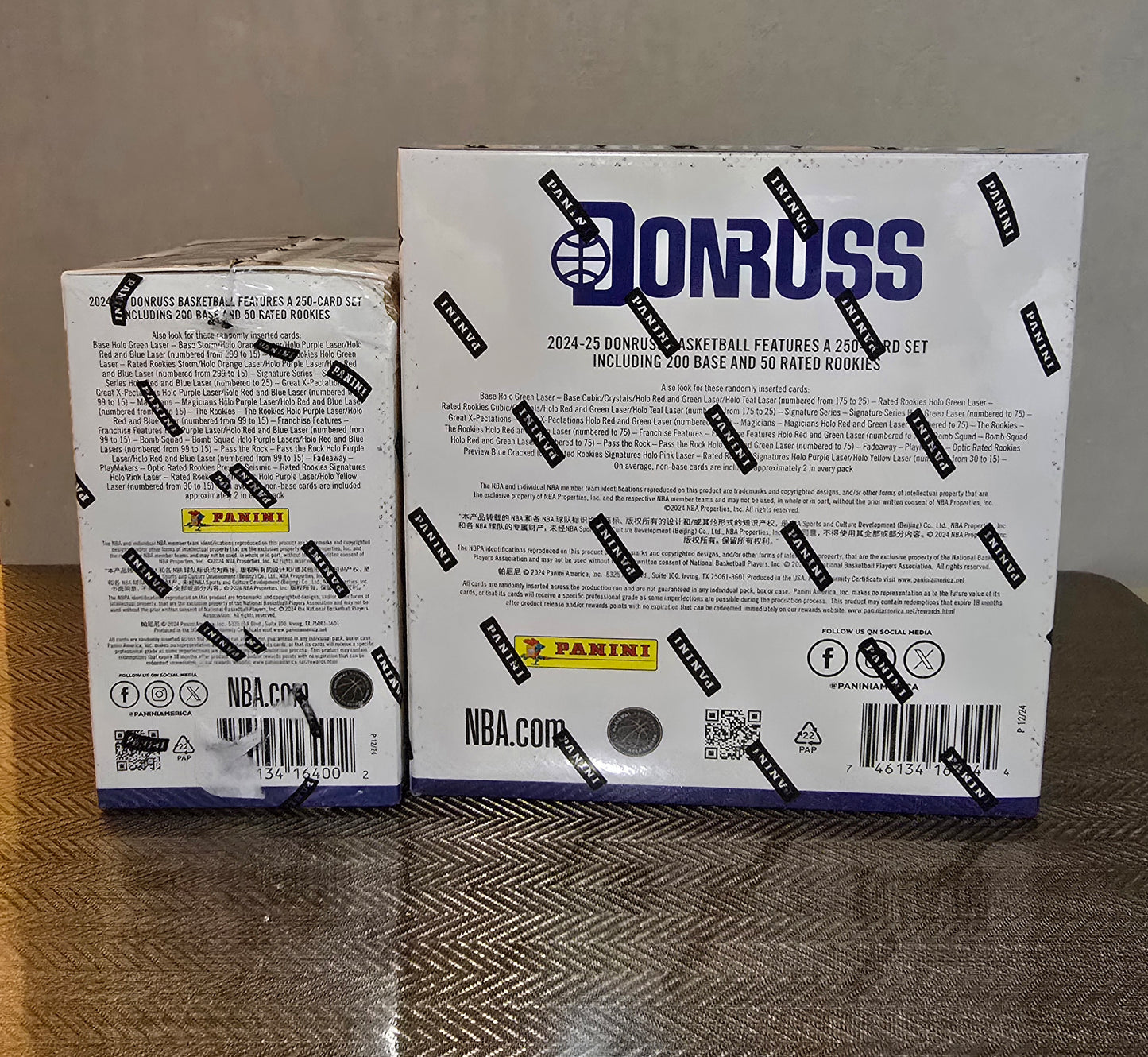 Lot 2 Boxes Cartes Basketball NBA 2024-25 Panini Donruss Blaster Box + Méga Box