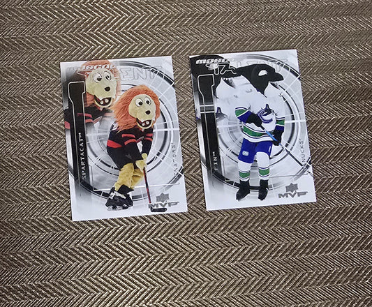 Lot 2 Cartes Collection Hockey Mascottes