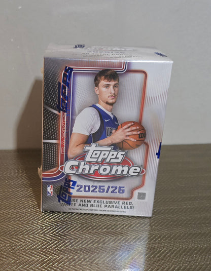 2025-26 Topps Chrome Cartes Basketball NBA Blaster Box