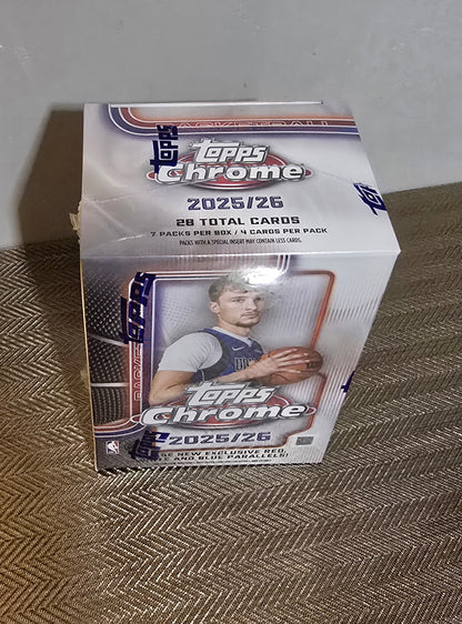 2025-26 Topps Chrome Cartes Basketball NBA Blaster Box