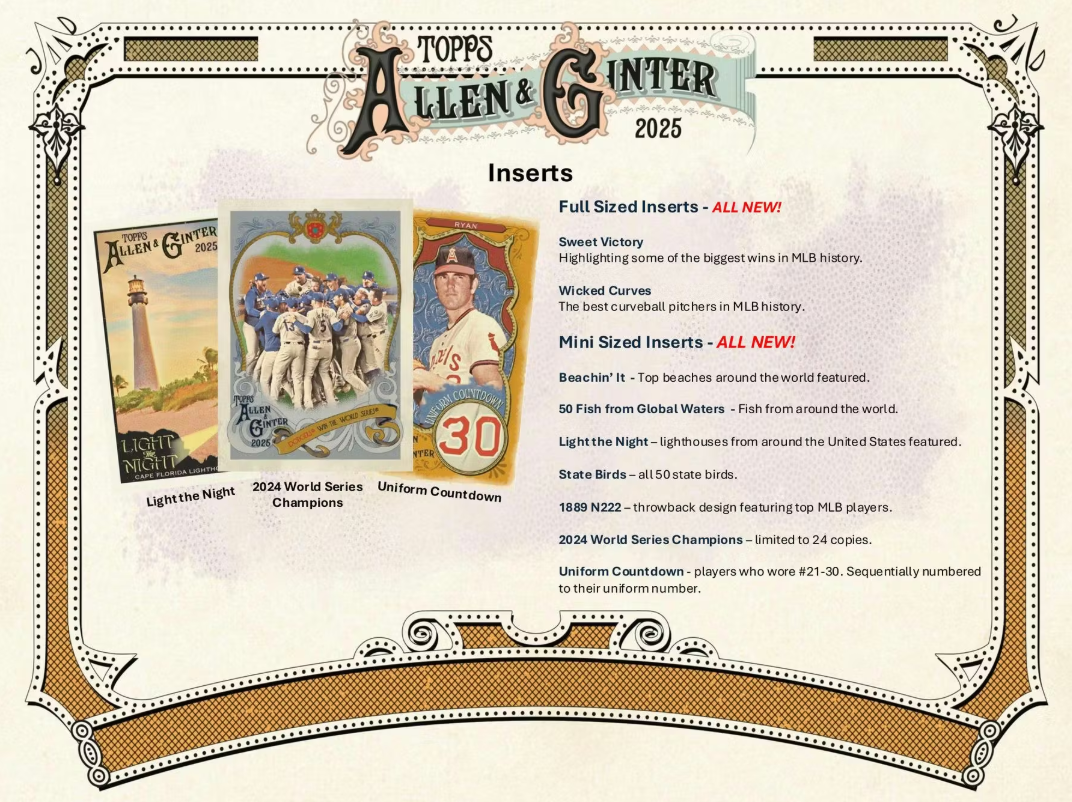 2025 Topps Allen & Ginter Cartes Baseball MLB Blaster Box