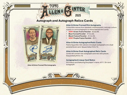 2025 Topps Allen & Ginter Cartes Baseball MLB Blaster Box