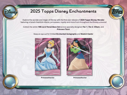 2025 Topps Cartes Disney Wonder Winter Méga Box