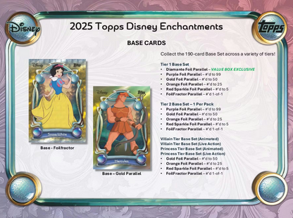 2025 Topps Cartes Disney Wonder Winter Méga Box