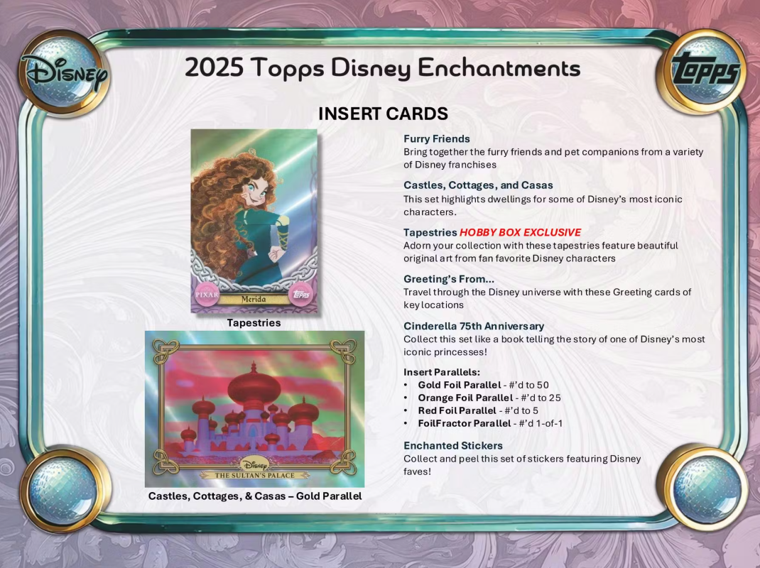 2025 Topps Cartes Disney Wonder Winter Méga Box
